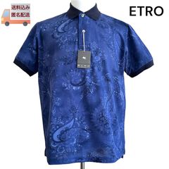 新品 ETRO エトロ メンズ ポロシャツ 半袖 ペイズリー柄 Mサイズ