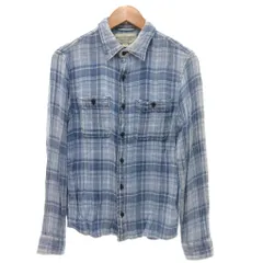 デニム&サプライ ラルフローレン DENIM & SUPPLY RALPH LAUREN ネルシャツ チェック 長袖 XS 青 ブルー /BS