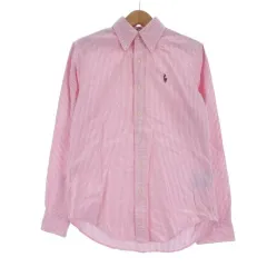 ラルフローレン RALPH LAUREN ストライプ ボタンダウンシャツ トップス 男の子 2 155/84A ピンク ■FF