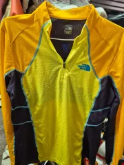 THE NORTH FACE ザノースフェイス イェロー 長そで ジップアップ 95