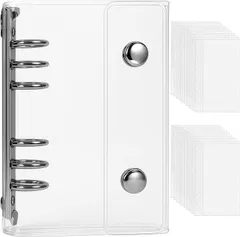 シール帳 プラバン 透明 A7 クリア【リフィル×20枚】シールバインダー クリアバインダー 小物整理 推し活 シール集め 女子 小学生 中学生