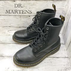 極美品 Dr.Martens ドクターマーチン レインブーツ ブラック編み上げ