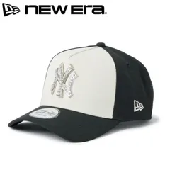新品 NEWERA ニューエラ 正規品 ニューヨーク ヤンキース NY キャップ CAP 帽子 9FORTY AF パール バッジ メタル ロゴ MLB ユニセックス メンズ レディース ツートン 黒 ブラック 白 ホワイト 14744953