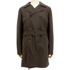 タグ付超美品 ブリオーニ Brioni レアアイテム 最高峰 ラムレザー ミンクファー ベルテッド トレンチコート 50 M-L 茶 超希少 メンズ ほぼ未使用 タグ付超美品 ブリオーニ Brioni レアアイテム 最高峰 ラムレザー