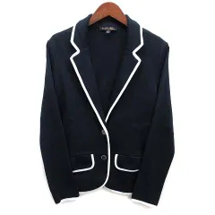 ブルックスブラザーズ BROOKS BROTHERS ニット ブレザー ジャケット 紺ブレ メタルボタン ネイビー Sのサムネイル