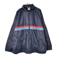 90年代 adidas アディダス ナイロンジャケット スポーツ ネイビー(メンズ 52)中古 古着 X3177