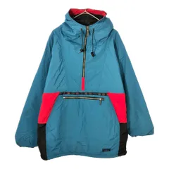 80年代 USA製 L.L.Bean エルエルビーン アノラックパーカー アウトドア ブルー(メンズ L)中古 古着 X3238