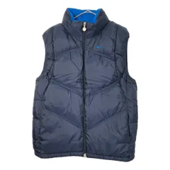 00年代 NIKE ナイキ ダウンベスト スポーツ ネイビー(メンズ M)中古 古着 X3263