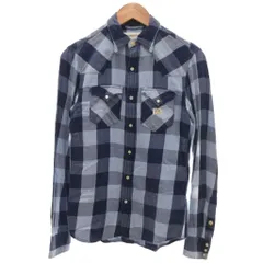 デニム&サプライ ラルフローレン DENIM & SUPPLY RALPH LAUREN ウエスタンシャツ チェック 長袖 XS 青 ブルー /BS