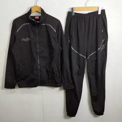 Rawlings ローリングス セットアップ 上下 ジャケット L パンツ M ストレッチ スポーツ トレーニング ウェア 野球 ブラック B761