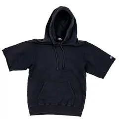 チャンピオン 半袖パーカー M ブラック カットオフ C3-P104 Champion