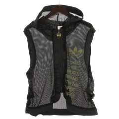 アディダス adidas メッシュ ベスト ジップアップ ブラック M 260129E