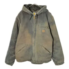 Carhartt カーハート サンフェード シエラジャケット ワーク ボロ グリーン(メンズ L)中古 古着 X3253