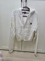 タミジーンズ レディース ニットフーディー ジップアップ M