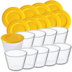 新品 iwaki イワキ プリンカップ 10個セット フタ付き 保存容器 耐熱ガラス イエロー 150ml(適量100ml) スタッキング 4905284147471 アウトレット 複数購入相談可