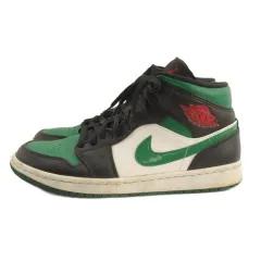 ナイキ NIKE AIR JORDAN 1 MID スニーカー 554724-067 27cm グリーン 260126E 靴 ■GY35