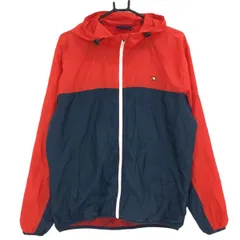 【超美品】アーノルドパーマーゴルフ ジップパーカー レッド×ネイビー バイカラー メッシュ裏地 薄手 メンズ O ゴルフウェア 