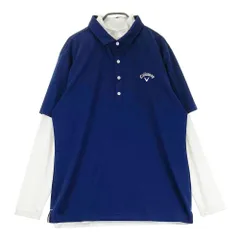 サイズ：3L CALLAWAY キャロウェイ  インナー付 半袖ポロシャツ 花柄 ネイビー系 [240101623368] ゴルフウェア メンズ ストスト