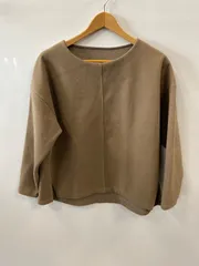 ピA480⚫︎NATURAL BEAUTY BASIC⚫︎ナチュラルビューティーベーシック⚫︎カットソー⚫︎長袖⚫︎両サイド裾スリット⚫︎sizeM⚫︎茶