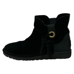 UGG(アグ) ショートブーツ 24 レディース - 1019959 黒 タッセル レザー