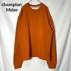 【champion】チャンピオン ワンポイント 刺繍ロゴ　スウェット トレーナー プルオーバー オレンジ US古着 USA輸入 Msize