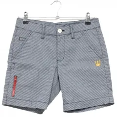 【美品】パーリーゲイツ ショートパンツ ネイビー×白 総柄地模様  レディース 0(S) ゴルフウェア PEARLY GATES