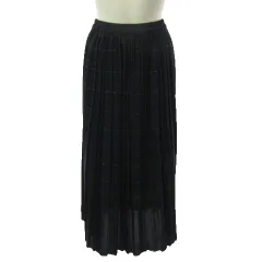 イエナ IENA ロングスカート ウエストゴム チェック プリーツ グリーン ネイビー34 