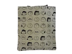 k01251205145　PEANUTS　サイズ表記無し　ベージュ×ブラック　　バッグ　トートバッグ　通年