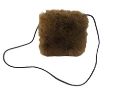 k01251205122　ブランド不明　サイズ表記無し　茶×黒　　バッグ　ショルダーバッグ　秋冬