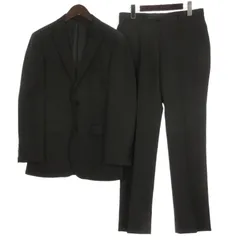 バーバリーブラックレーベル BURBERRY BLACK LABEL スーツ セットアップ テーラード ジャケット シングル パンツ スラックス ブラック 38R