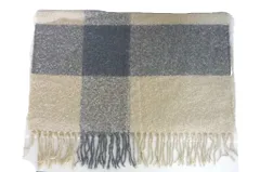 k01251205039　COMME CA ISM　サイズ表記無し　ベージュ×青　　ファッション小物　ストール/ショール　秋冬