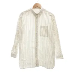 ケイル KAYLE 美品 ストライプ柄 長袖 シャツ F ホワイト ベージュ /UO