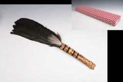 R》掛け軸用 羽箒 雉 木箱 元箱 260615E5 - メルカリ