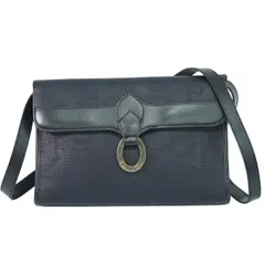 本物 クリスチャン ディオール Christian Dior トロッター ショルダーバッグ ポシェット PVC ネイビー Trotter バッグ 中古・