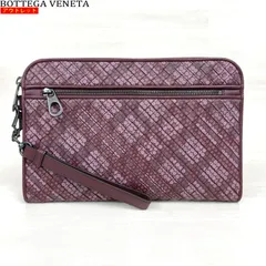 BOTTEGA VENETA/ボッテガヴェネタ  新品・アウトレット イントレチャート クラッチバッグ 493190 V4651 8328 ワインレッド 鞄 セカンドバッグ 並行輸入品 送料無料
