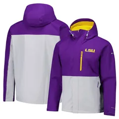 コロンビア メンズ アウター ジャケット・ブルゾン Mens Columbia Purple LSU Tigers Field Bound OmniTech FullZip Jacket Lsu Purple パープル