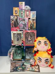鬼滅の刃 プライズ 一番くじ フィギュア ぬいぐるみ おまけ付き まとめ 未使用混在 かぶりあり 計14点 （ME28-3680)