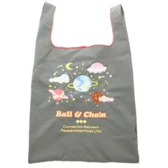 ボールアンドチェーン ball & chain エコバッグ トート 2WAY 宇宙柄 総柄 刺繍 カーキ /AE 