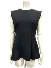 【中古】Theory　セオリー　トップス　ニット　ブラック　Sサイズ　7号　ノースリーブ　春夏＿S23＿＿セルモアから出品＿s-0853-r23