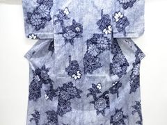 Aランク美品】 有松鳴海本絞り 花模様着物 藍染め 総鹿の子絞り - メルカリ