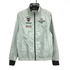 【美品】ルコックゴルフ 2WAYジャケット ライトグレー 裏地メッシュ 袖着脱可 メンズ L ゴルフウェア le coq sportif