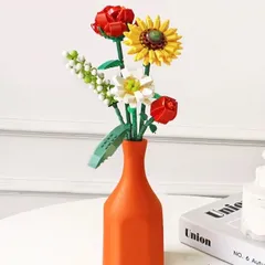 LEGOブロック　互換品　クリスマス　花　インテリア　フラワーブーケ　プレゼント