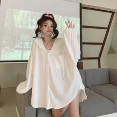 パーカー レディース UVカット 接触冷感 薄手 長袖 ロング 前開き ボタン付き フード付き カーディガン 羽織り オーバーサイズ 春 夏 紫外線対策 冷房対策 おしゃれ