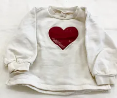 【100㎝】petit mainハートトレーナー