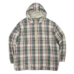 Pari's Sport Club 90s 90年代 コットンアノラック パーカー インド綿 USA ヴィンテージ 古着 プルオーバー ジャケット マドラスチェック柄 L OLD GAP Eddie Bauer J.CREW【中古】