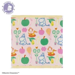 【メール便】ムーミン ハンドタオル 片面ガーゼウォッシュタオル オーガニックコットン フルーツの森 ムーミンベビー 北欧 丸眞 かわいい キャラクター グッズ 