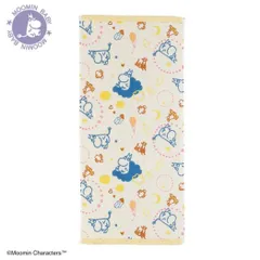 【メール便】ムーミン フェイスタオル 片面ガーゼロングタオル オーガニックコットン 空で遊ぶ ムーミンベビー 北欧 丸眞 新生活雑貨 キャラクター グッズ 
