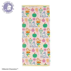 【メール便】ムーミン フェイスタオル 片面ガーゼロングタオル オーガニックコットン フルーツの森 ムーミンベビー 北欧 丸眞 新生活雑貨 キャラクター グッズ 