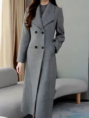 新品⭐︎大きいサイズ４Lロングコートグレー春にも♪スプリングコート