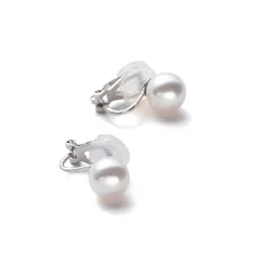 パール イヤリング 高級国産 レディース 真珠 冠婚葬祭用 ホワイト 10mm ブランド3年保証